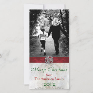 Tarjeta Festiva Foto céltica de Triskelion HolidayChristmas del