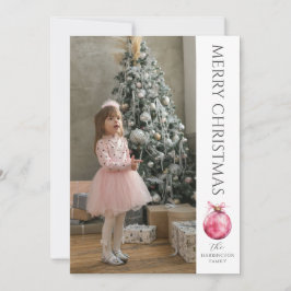 Tarjeta Festiva Foto clásica de Navidades modernos