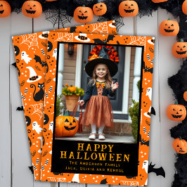 Tarjeta Festiva Foto clásica de Personalizado de Halloween