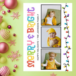 Tarjeta Festiva Foto Colorida Alegre y Brillante