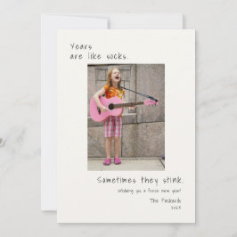 Tarjeta Festiva Foto cómica Año Nuevo