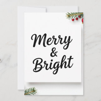 Tarjeta Festiva Foto con guión moderno minimalista alegre y brilla