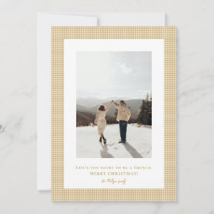 Tarjeta Festiva Foto con marco de oro Aztec de lunares 