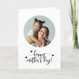 Tarjeta Festiva Foto corazón del día de la madre feliz
