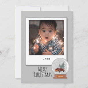 Tarjeta Festiva Foto de 3 instantáneas, Navidades del Globe de Nie