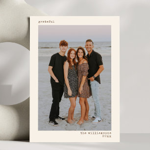 Tarjeta Festiva Foto de Acción de Gracias agradecida Familia Máqui