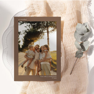 Tarjeta Festiva Foto de Acción de Gracias agradecida Familia Otoño