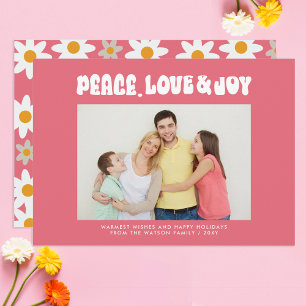 Tarjeta Festiva Foto De Alegría De Amor De La Paz De Los Retos Ros