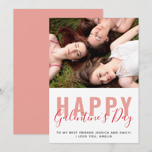 Tarjeta Festiva Foto de amigos del día moderno de Galentines