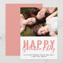 Tarjeta Festiva Foto de amigos modernos de Galentine's Day