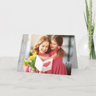 Tarjeta Festiva Foto De Amor el día de San Valentín Para Mamá