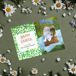 Tarjeta Festiva Foto de Anemone Green Family Feliz Pascua