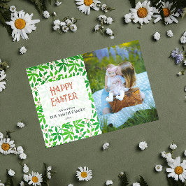 Tarjeta Festiva Foto de Anemone Green Family Feliz Pascua
