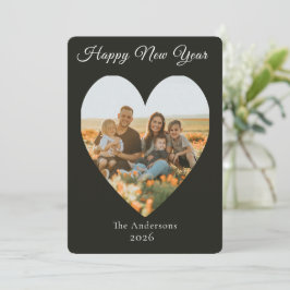 Tarjeta Festiva Foto de Año Nuevo Familiar