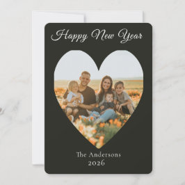 Tarjeta Festiva Foto de Año Nuevo familiar feliz