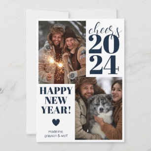 Tarjeta Festiva Foto de Año Nuevo Feliz