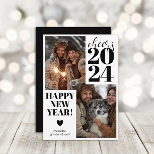 Tarjeta Festiva Foto de Año Nuevo Feliz