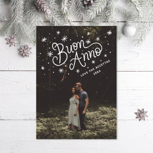 Tarjeta Festiva Foto de Año Nuevo italiano Buon Anno