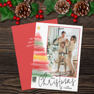 Tarjeta Festiva Foto de árbol navideño acuático