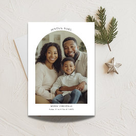 Tarjeta Festiva Foto de Arco de Joyeux Noël Bilingual Navidades fr