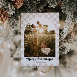 Tarjeta Festiva Foto de arco de la familia retro bajo control
