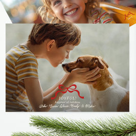 Tarjeta Festiva foto de arco de navidades rojos retro clásicos