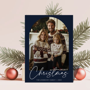 Tarjeta Festiva Foto de arco de Navidades suéteres feos de familia