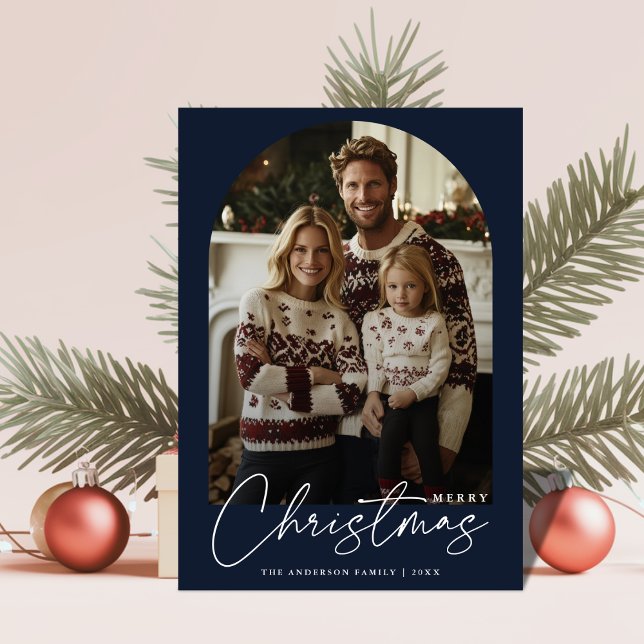 Tarjeta Festiva Foto de arco de Navidades suéteres feos de familia (Subido por el creador)
