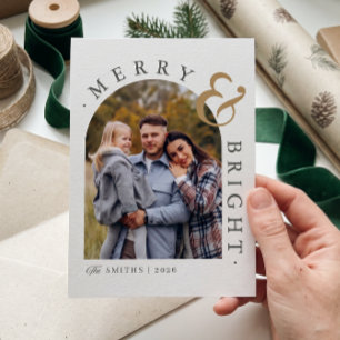 Tarjeta Festiva Foto de arco festivo Sage Serenity Merry & Bright