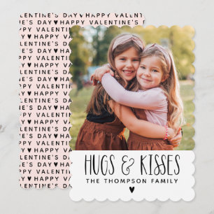 Tarjeta Festiva Foto de besos y abrazos del Día de San Valentín