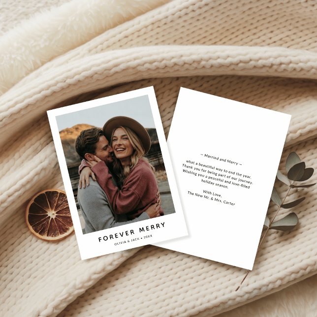 Tarjeta Festiva Foto de Boda casado y de siempre casada con navida (Subido por el creador)