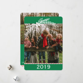 Tarjeta Festiva Foto de Candy Cane 2 de moda antigua