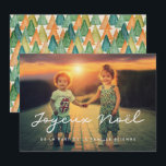 Tarjeta Festiva Foto de Carte de voeu Joyeux Noël personalizable<br><div class="desc">Un style simple et élégant pour cette série de cartes de voeu en français personnalisables avec votre photo.</div>