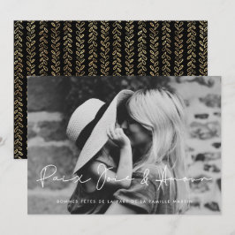 Tarjeta Festiva Foto de Carte de voeu Paix Joie & Amour