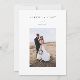 Tarjeta Festiva Foto de casados modernos y felices