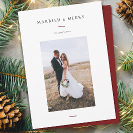 Tarjeta Festiva Foto de casados modernos y felices