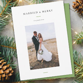 Tarjeta Festiva Foto de casados modernos y felices