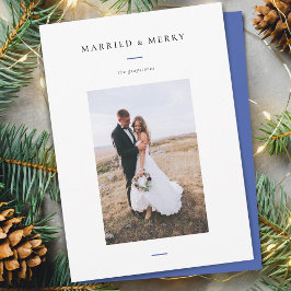Tarjeta Festiva Foto de casados modernos y felices