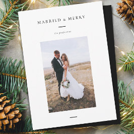 Tarjeta Festiva Foto de casados modernos y felices