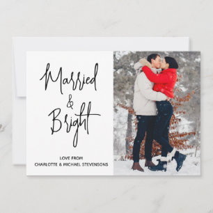 Tarjeta Festiva Foto de Casados y Brillantes