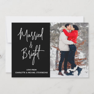 Tarjeta Festiva Foto de Casados y Brillantes