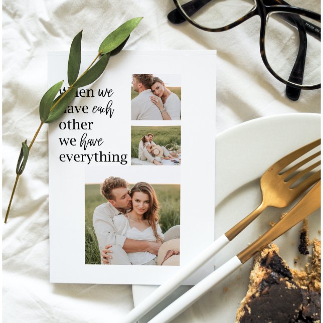 Tarjeta Festiva Foto de colección moderna de pareja romántica rega (Subido por el creador)