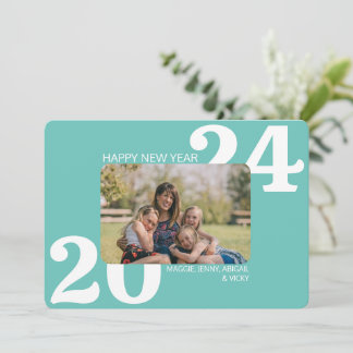 Tarjeta Festiva Foto de color negrita