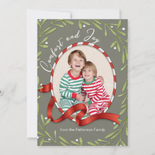 Tarjeta Festiva Foto de Comfort and Joy Holiday