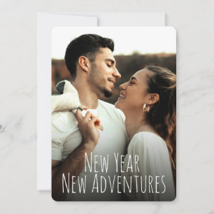 Tarjeta Festiva Foto de compromiso de Personalizados de New Year N