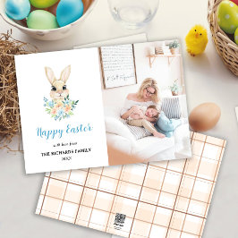 Tarjeta Festiva Foto de conejo de Pascua feliz
