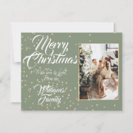 Tarjeta Festiva Foto de confeti de la estrella del oro de los navi