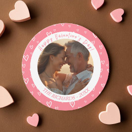 Tarjeta Festiva Foto de Corazones de color rosa de Rubor