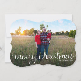 Tarjeta Festiva Foto de corrimiento llena simple 2 de las Felices