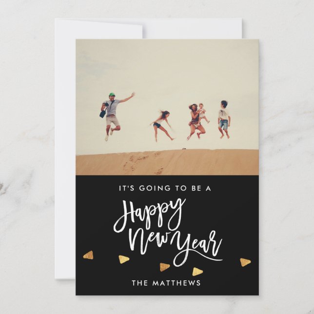 Tarjeta Festiva Foto de COVID Feliz Año Nuevo (Anverso)